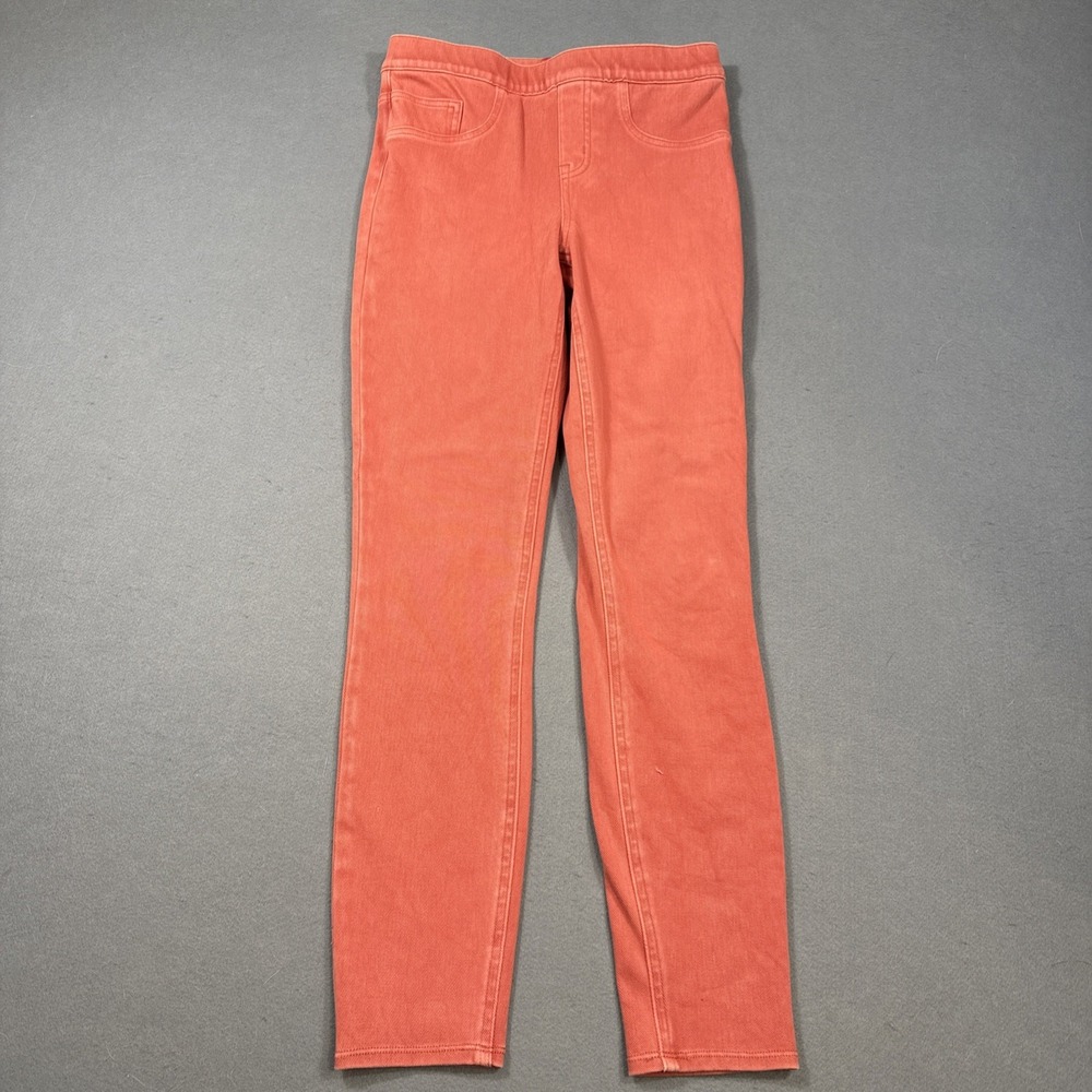Spanx High Rise Straight Skinny Pull On Stretch Side Zip S/P RUST Slim